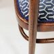 Paire de fauteuils Thonet style Art Déco jacquard restaurés
