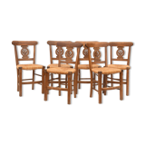 Series of 6 mulched chairs