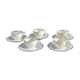 Set de 5 tasses et soucoupes anciennes Kronester Baviere, porcelaine fine