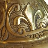 large Napoleon III bronze and onyx column lamp