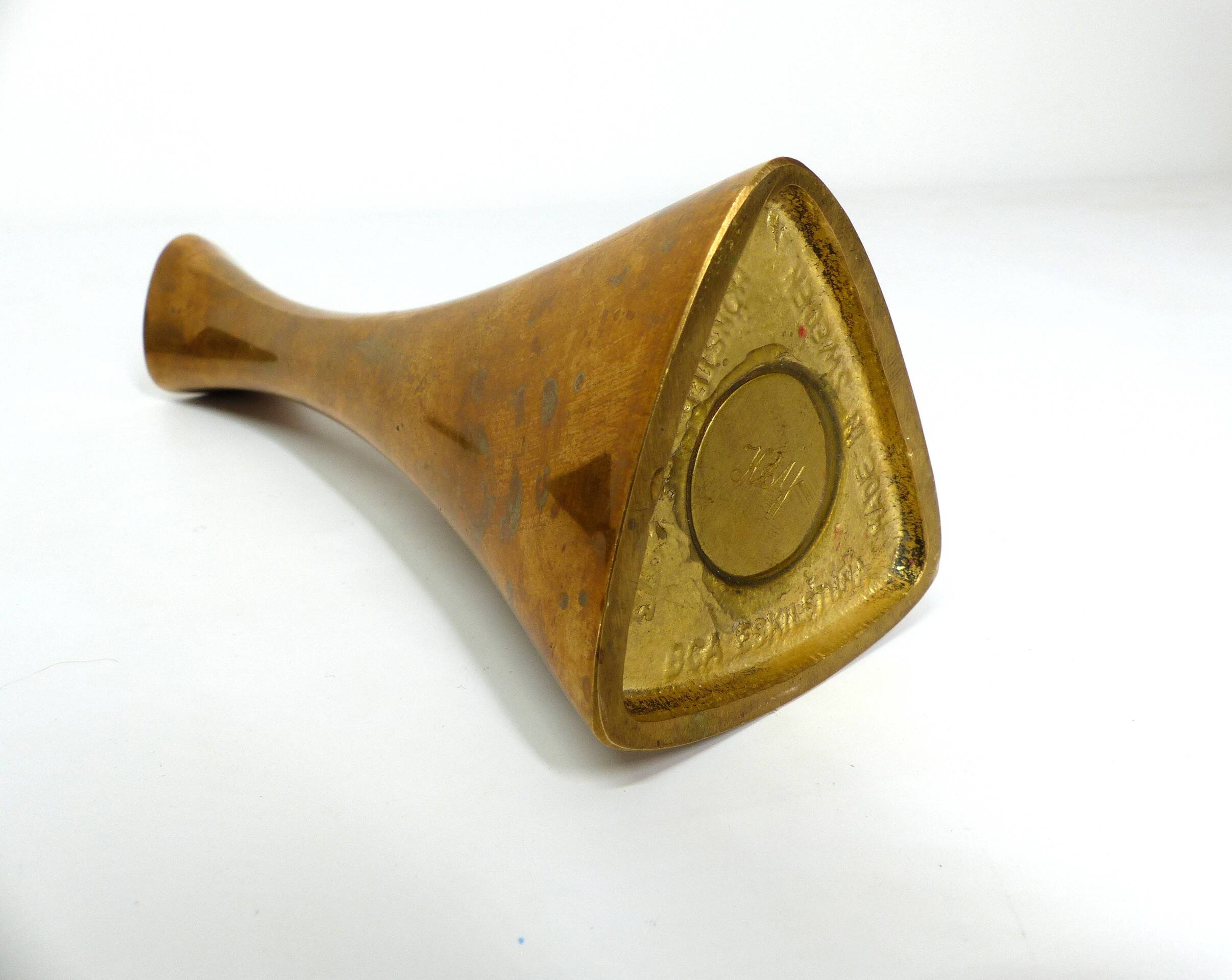 Pair of vintage brass candlesticks Ytterberg for Bca Eskilstuna, Sweden 1960s