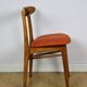 Chaise vintage Hałas brique terracotta - ensemble de 4