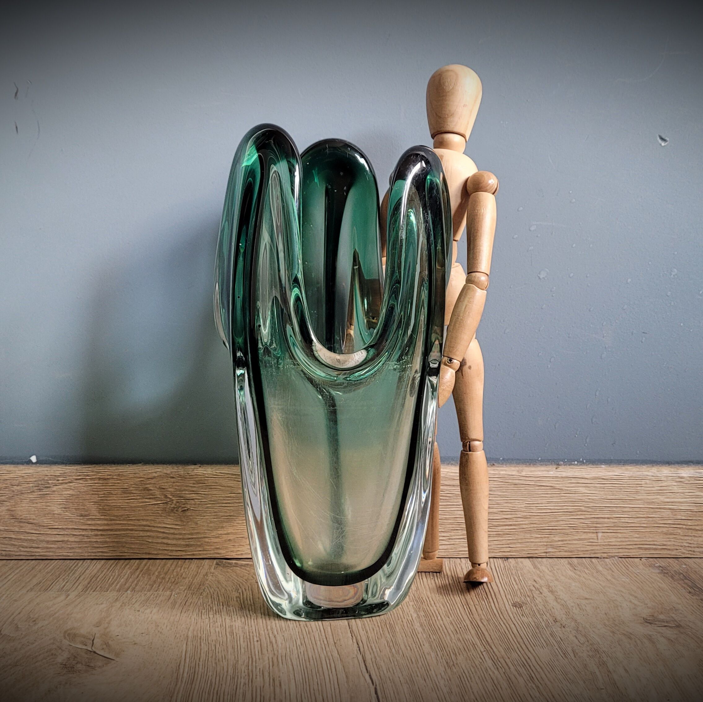 Green Murano vase