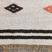 Tapis de couloir contemporain blanc et noir 2x9, 76x263 cm