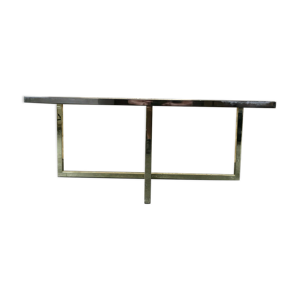 Table basse 60s 70s en laiton et chrome Table basse Design 60s 70s