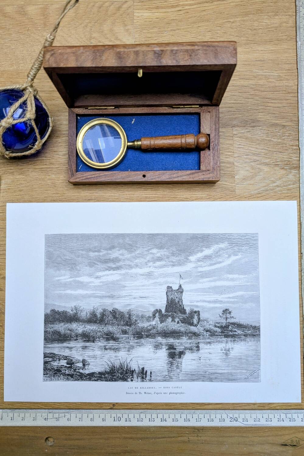 Ross Castle, Killarney, Ireland, printed illustration from 1879.