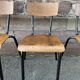 4 vintage 60s school chairs