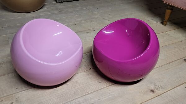 Paire de tabourets enfants, Ball chair dupont par Finn Stone design