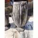 Pair of enamelled cast iron vases in Art Deco style
