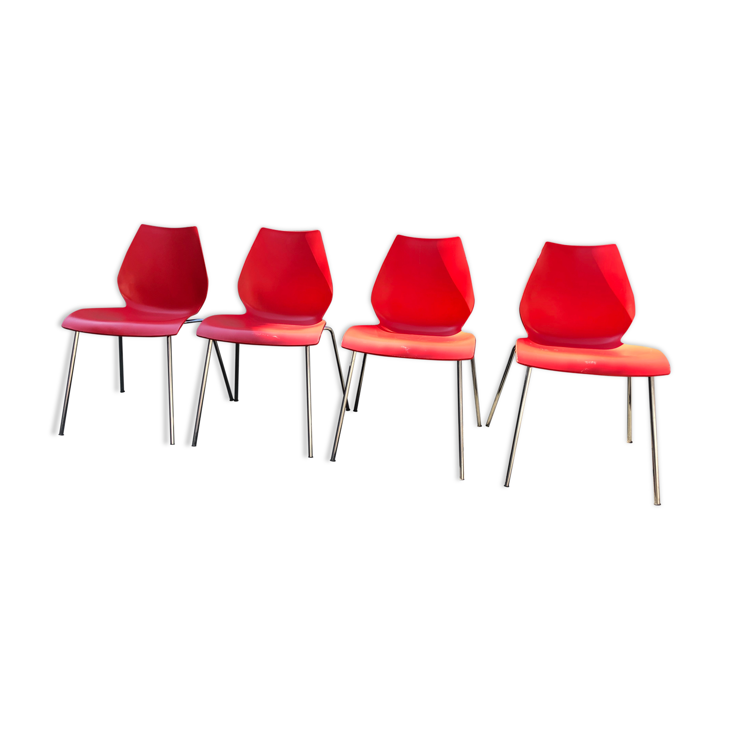 Set of 4 Maui chairs by Vico Magistretti, Kartell