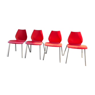 Set of 4 Maui chairs by Vico Magistretti, Kartell