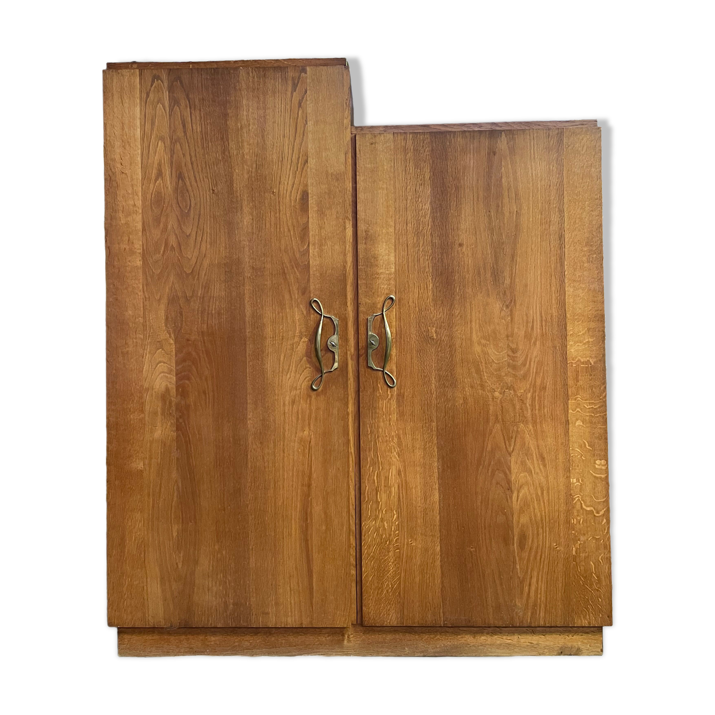 Asymmetrical oak cabinet 1960