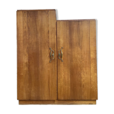 Asymmetrical oak cabinet 1960