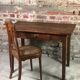 Side table / small desk in waxed walnut fir 1900s/1920s
