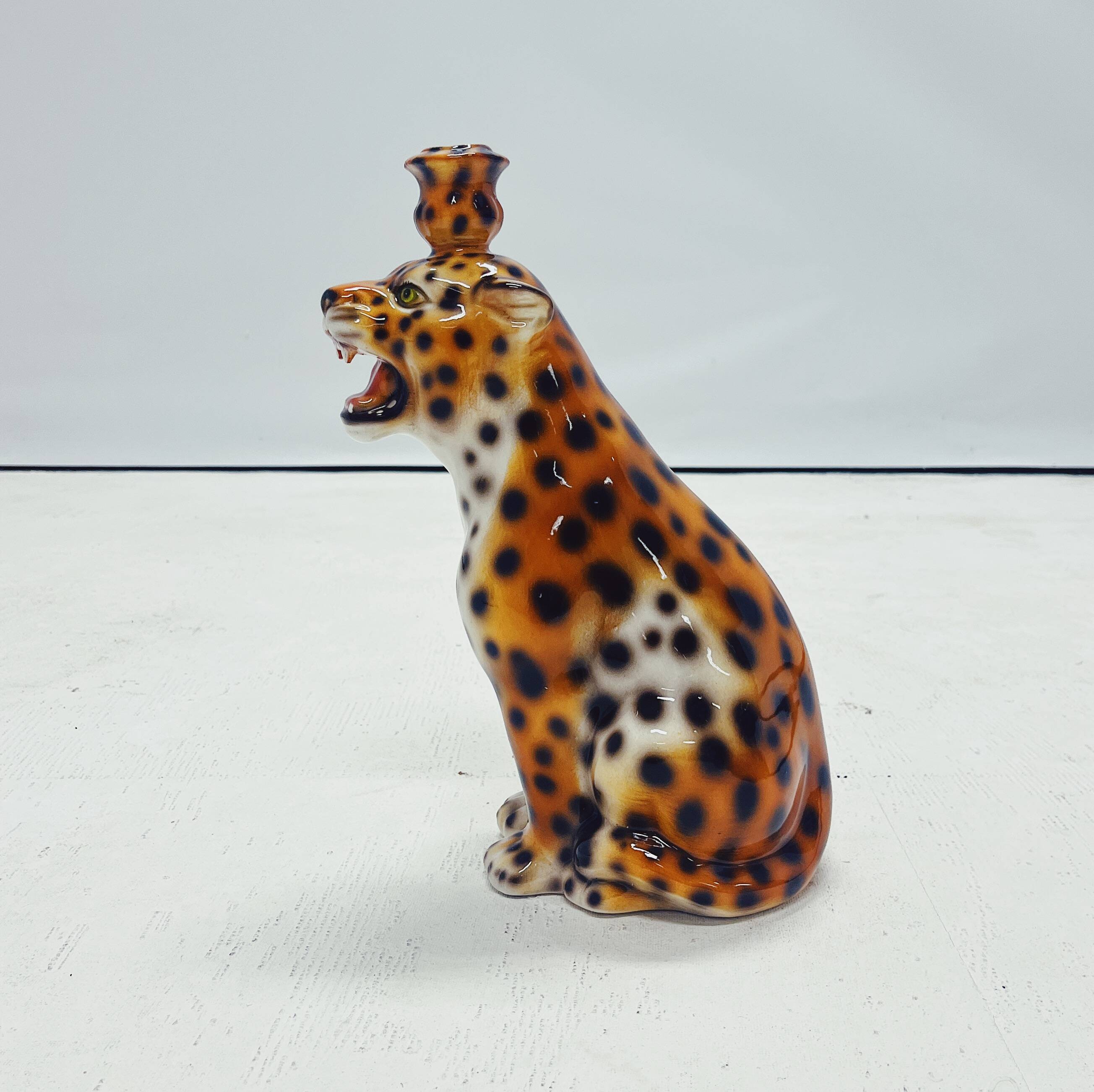 Leopard Candle Holder Ceramic