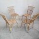 Lot de 4 chaises rotin