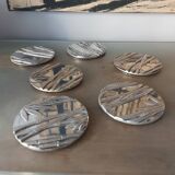 6 bamboo decor coasters