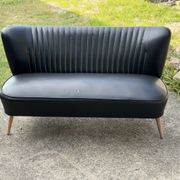 Mid-century sky black cocktail sofa, 1950s