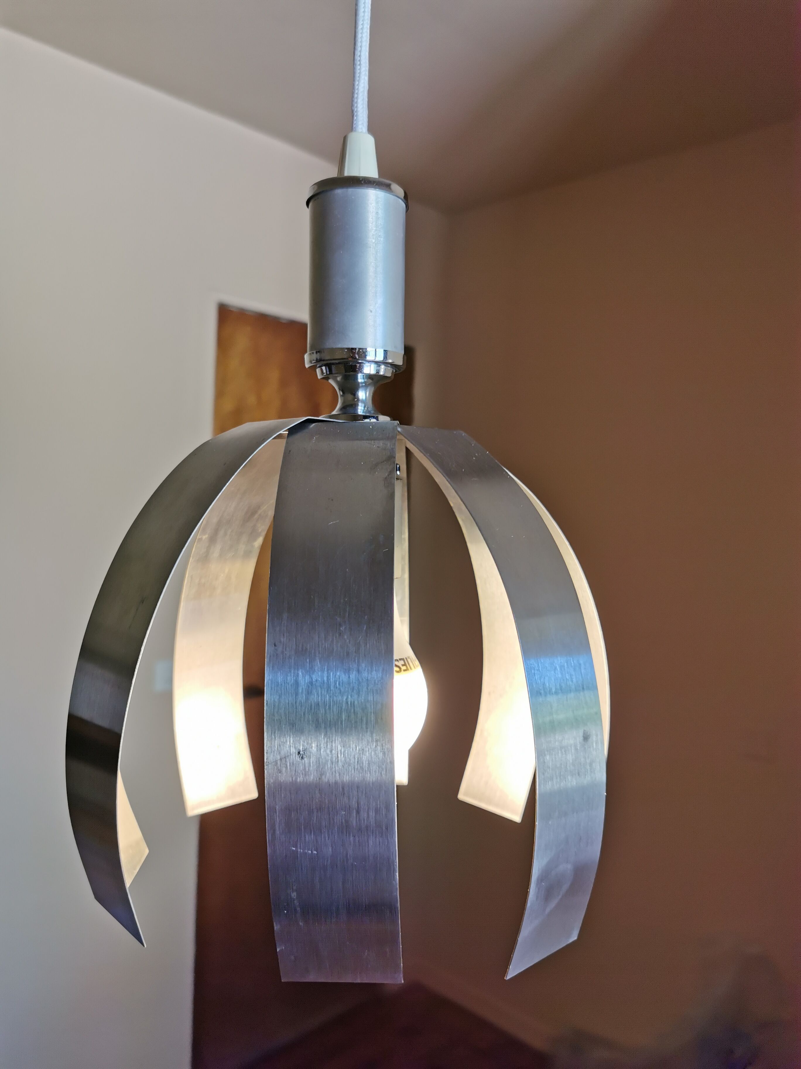 Suspension vintage inox brossé