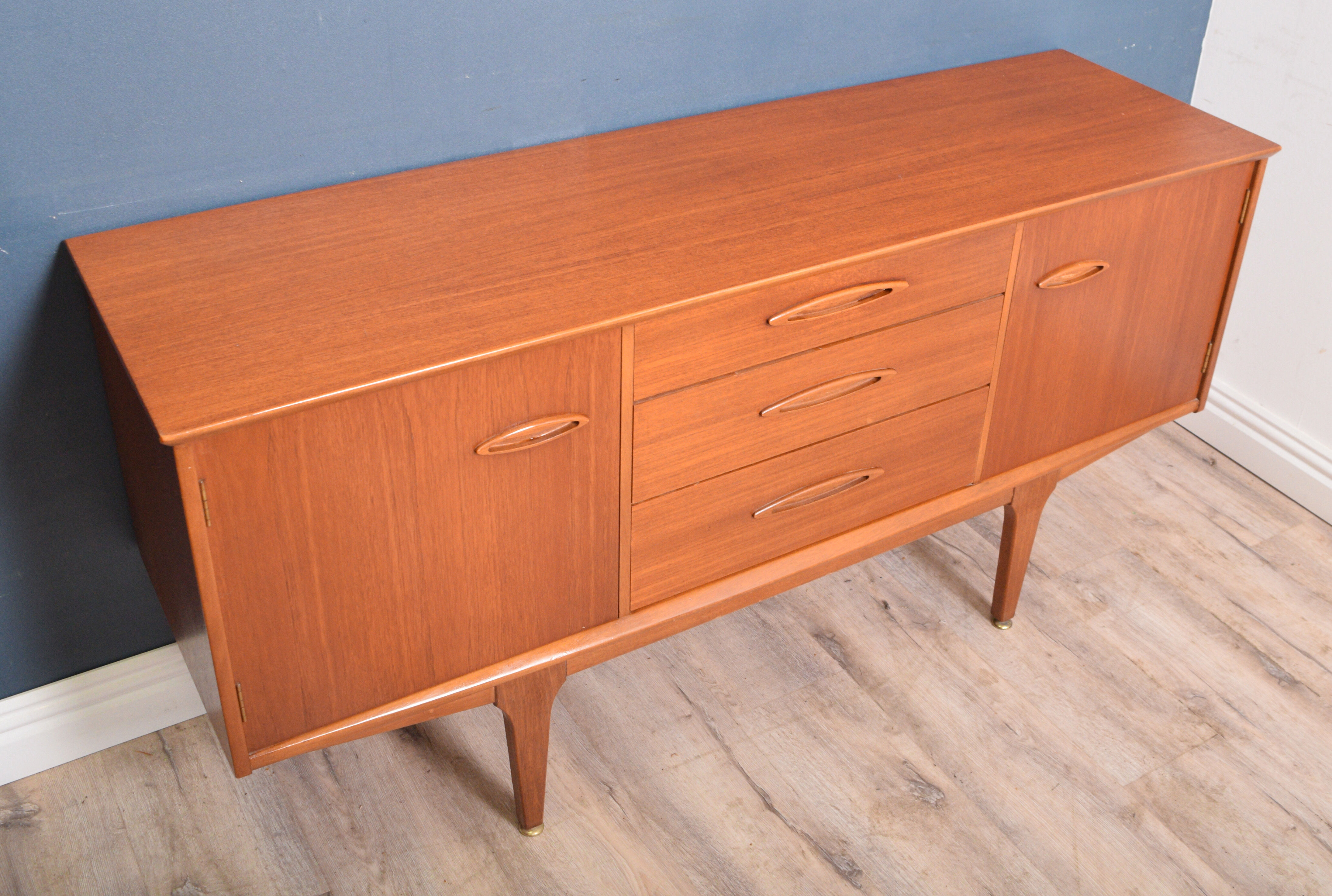 Restored Retro Teak 1960s Jentique Sideboard Cabinet