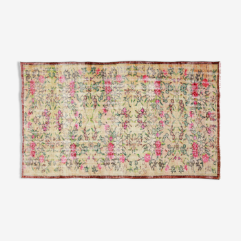 Anatolian handmade vintage rug 237 cm x 145 cm