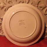 Hollow round plate Armelle Sarreguemines hand-painted