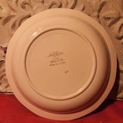 Plat rond creux Armelle Sarreguemines peint à la main