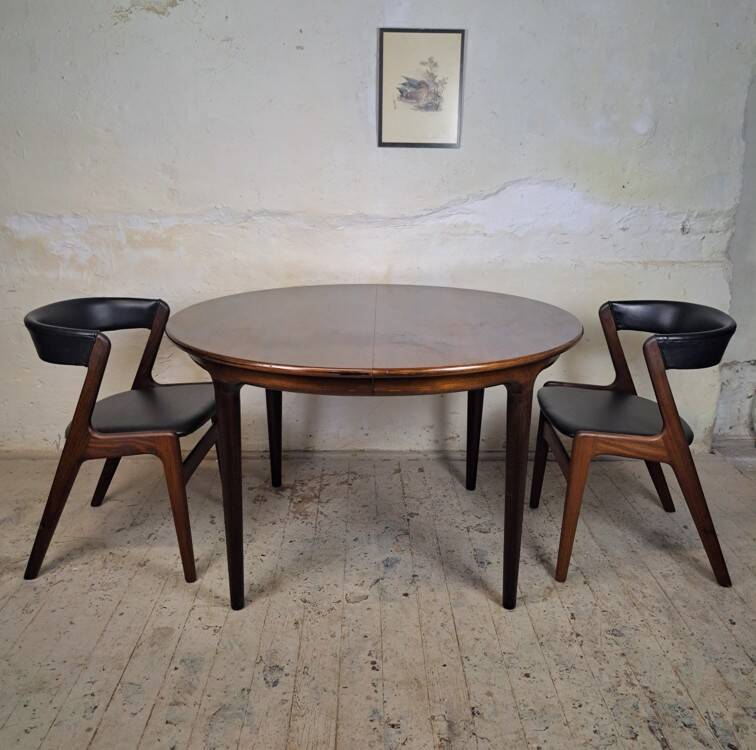 Extendable rosewood table, designed by J. Andersen, Denmark, 1960s