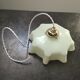 Old opaline suspension rises/falls green 1930 Art Deco
