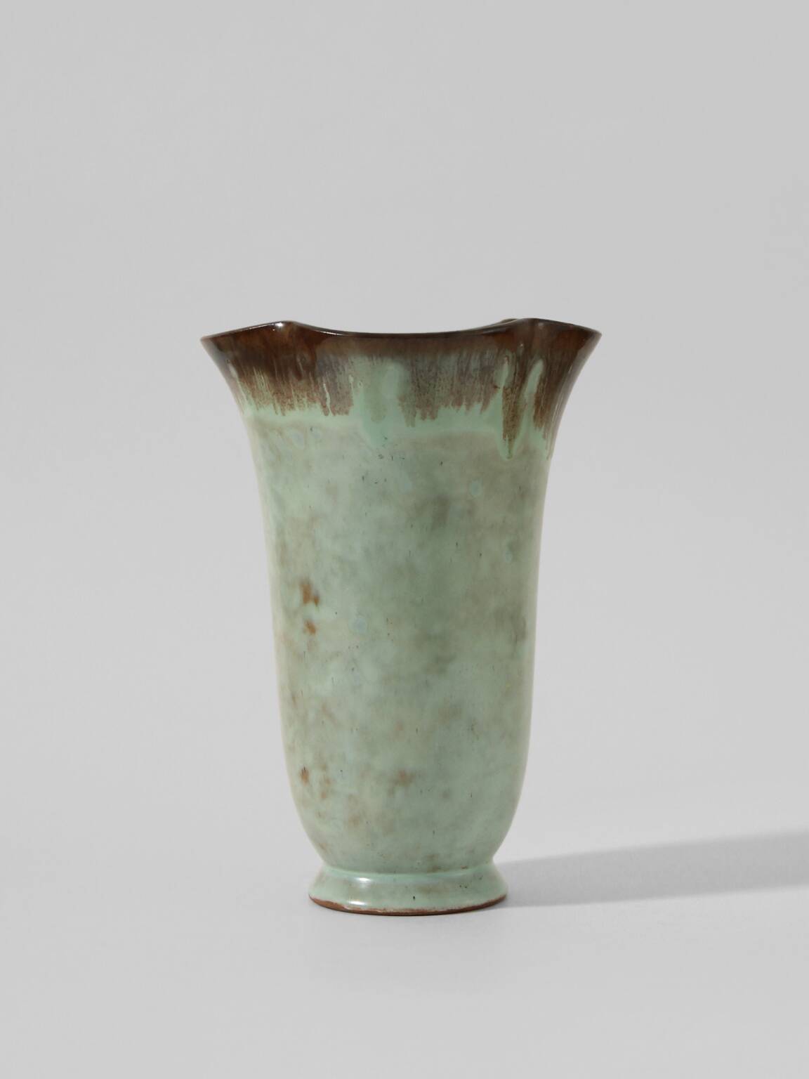 Christer Heijl Art Deco Turquoise Ceramic Vase, Sweden, 1930s