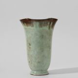 Christer Heijl Art Deco Turquoise Ceramic Vase, Sweden, 1930s