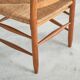 Set of 2 oak and wicker armchairs, mid-20th century.