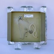 Lot of 3 J. T. Kalmar Sconces Light Wall Mounted Brutalist Mid Century  - 2 pieces are 25cm X 12 cm