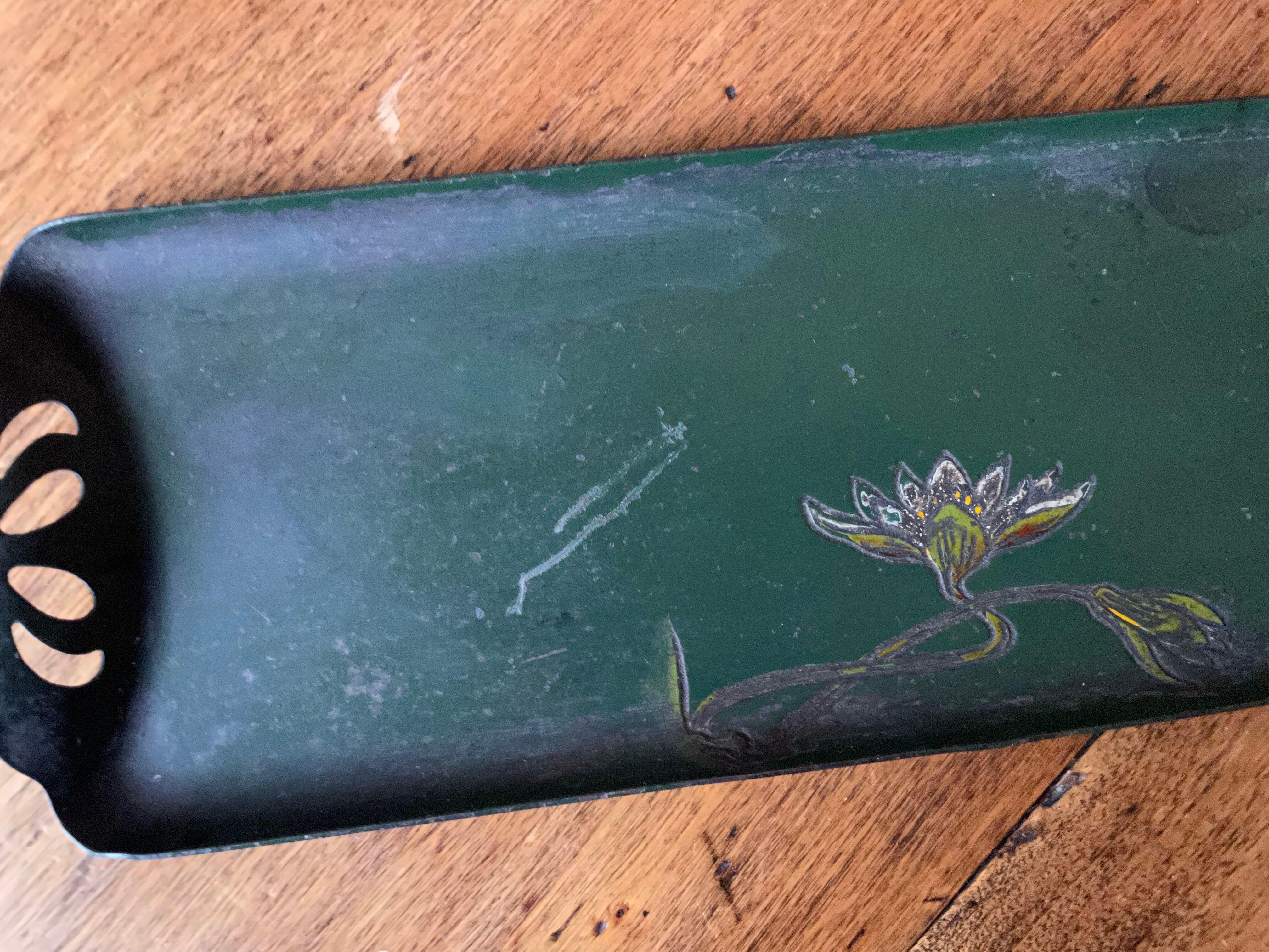 Vintage metal pen holder