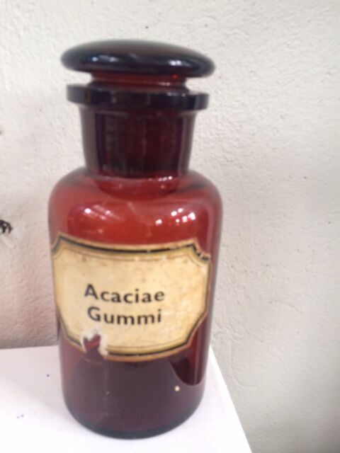 Apothecary bottle, collection pharmacy, amber thick glass
