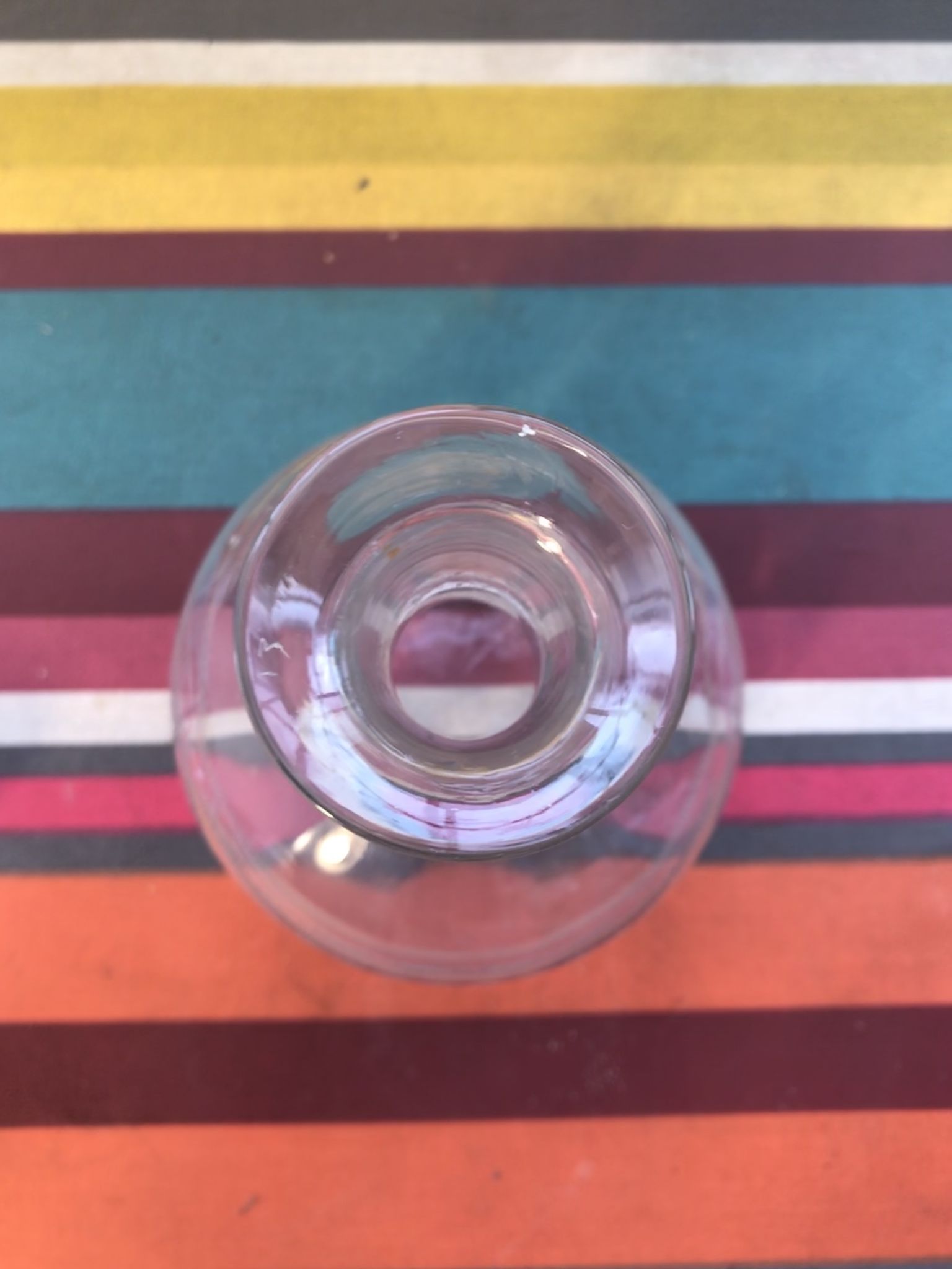 Old Carafe - Glass Bouchon Chiselled Vintage Wine Service