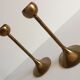 Pair of Scandinavian candlesticks in solid brass
