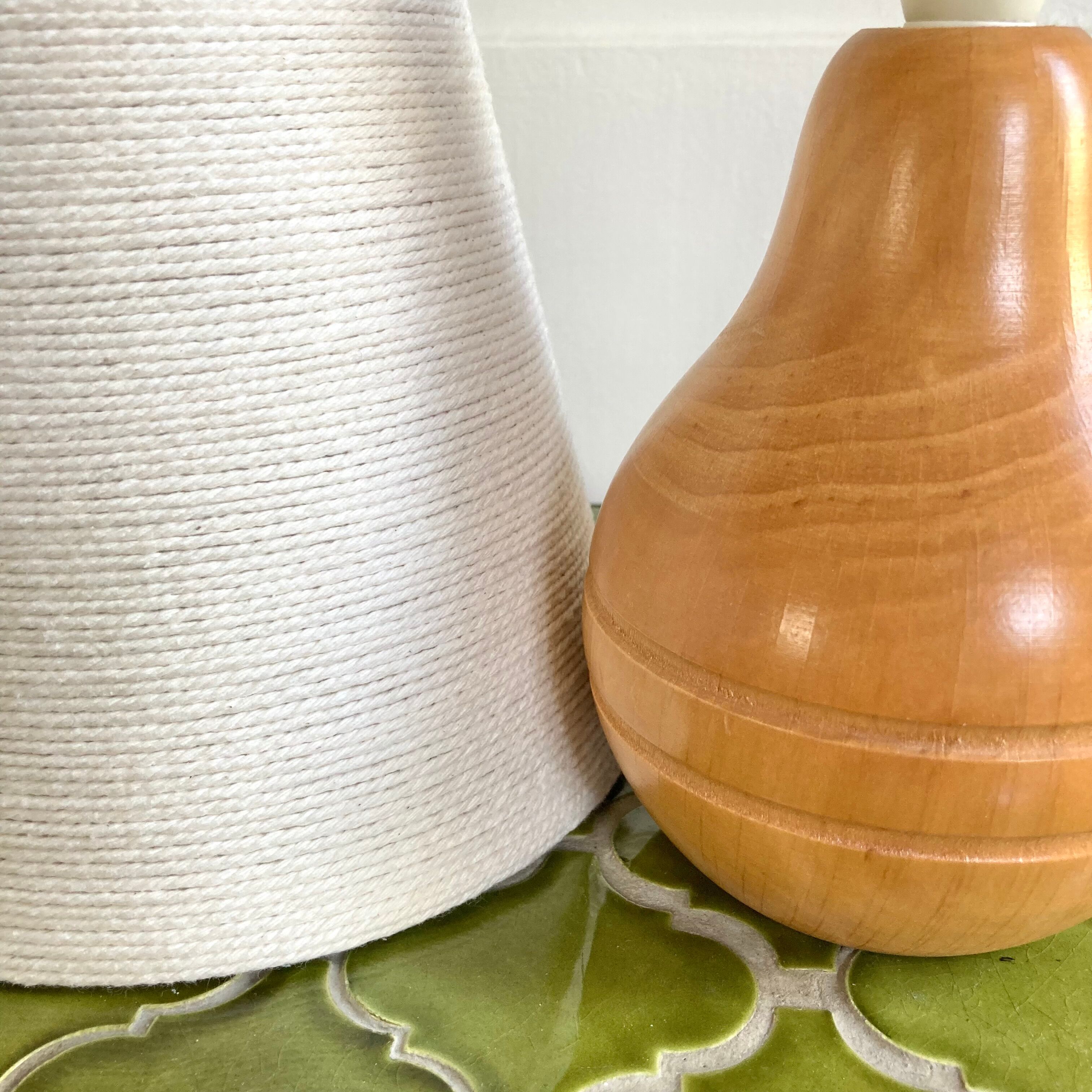 Wooden lamp rope lampshade