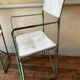 Pair of antique vintage camping metal chairs plianfer