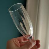 10 flûtes à champagne vintage en verre à facettes