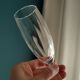 10 vintage champagne flutes in faceted glass