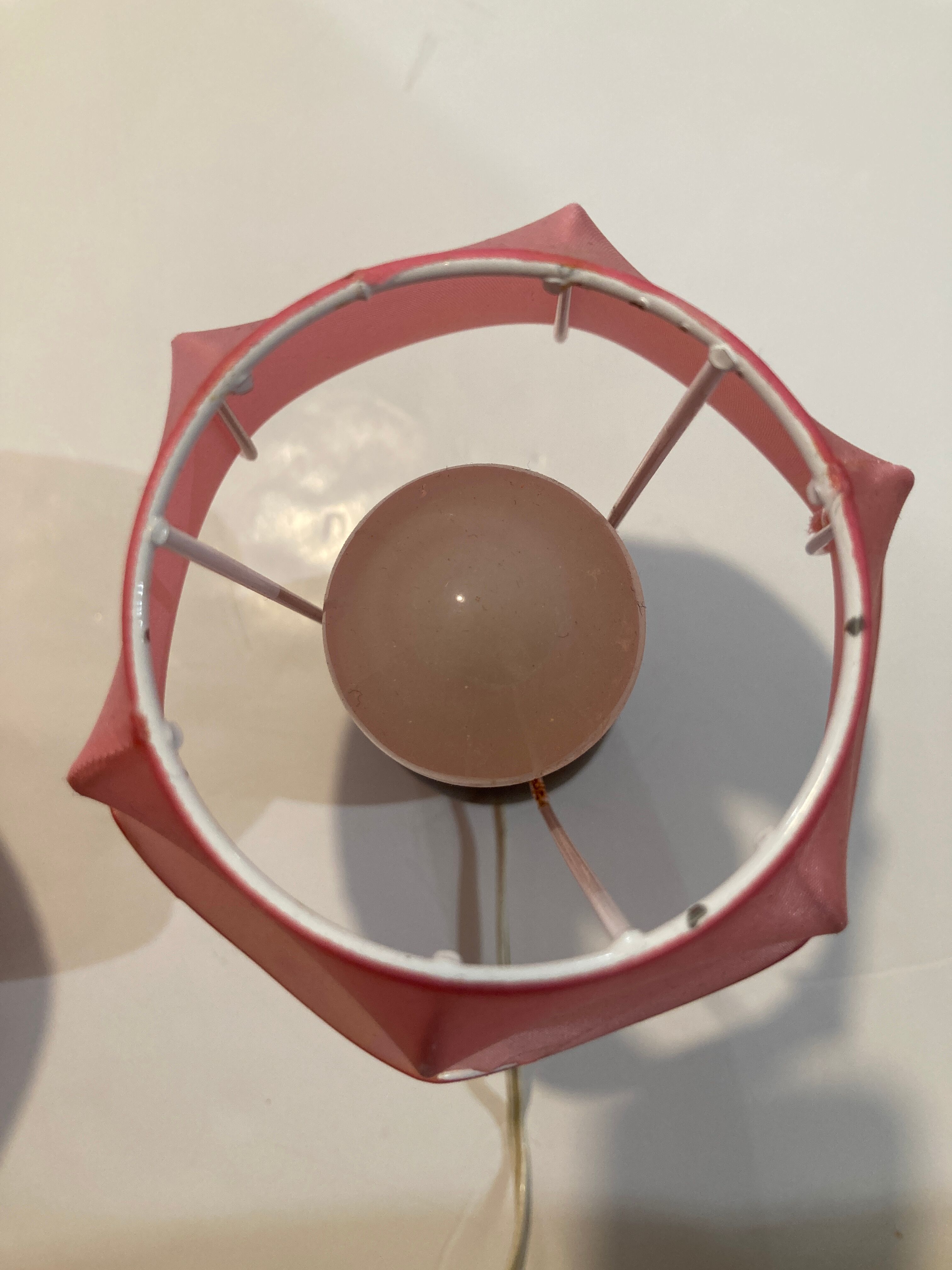 2 bedside lamps pink spirit 40s-50s