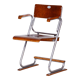 Restored bauhaus folding chair, beech plywood, revived polish, czechia, 1930s