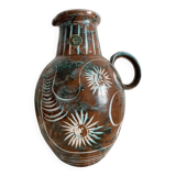 Handmade ceramic vase by Mongolfier, signed Yvon Roy, 1960