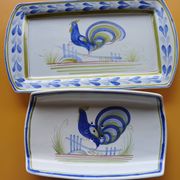 Henriot Quimper vintage numbered asparagus dishes