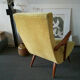 Fauteuil scandinave en bois et teck années 70