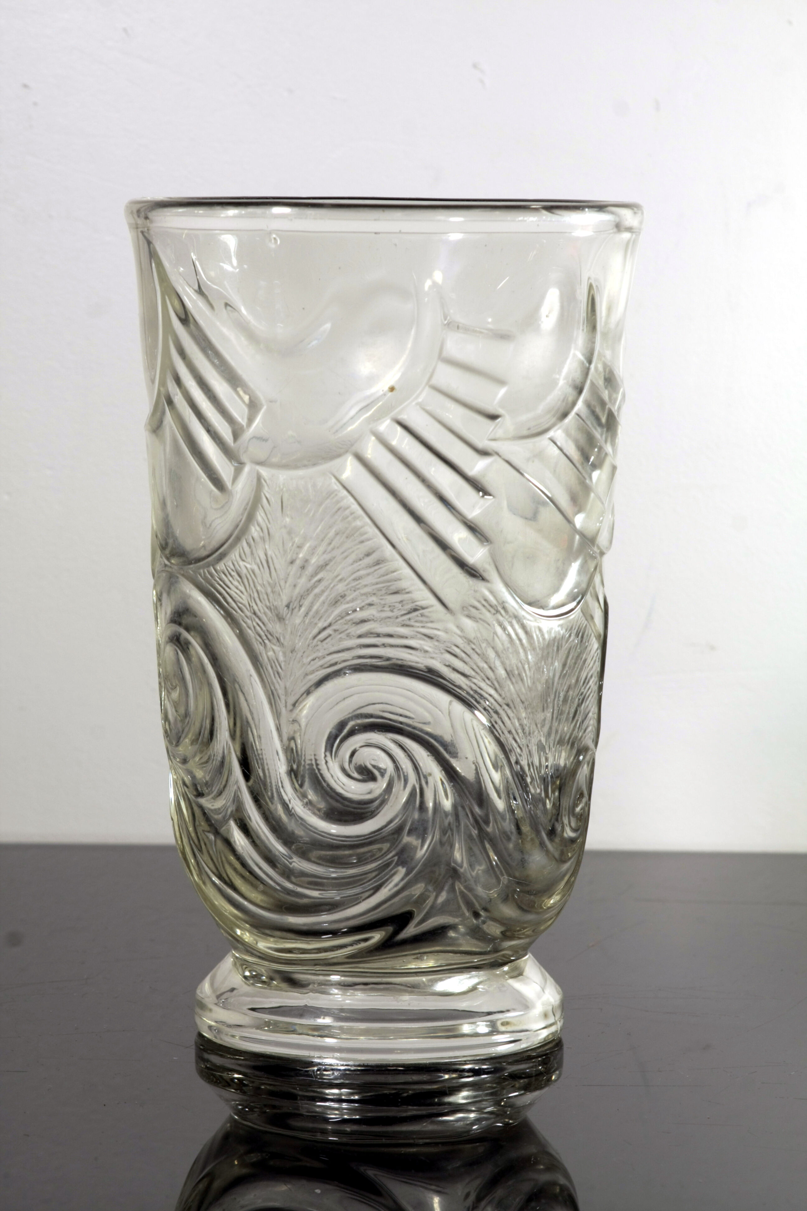 Pressed glass vase