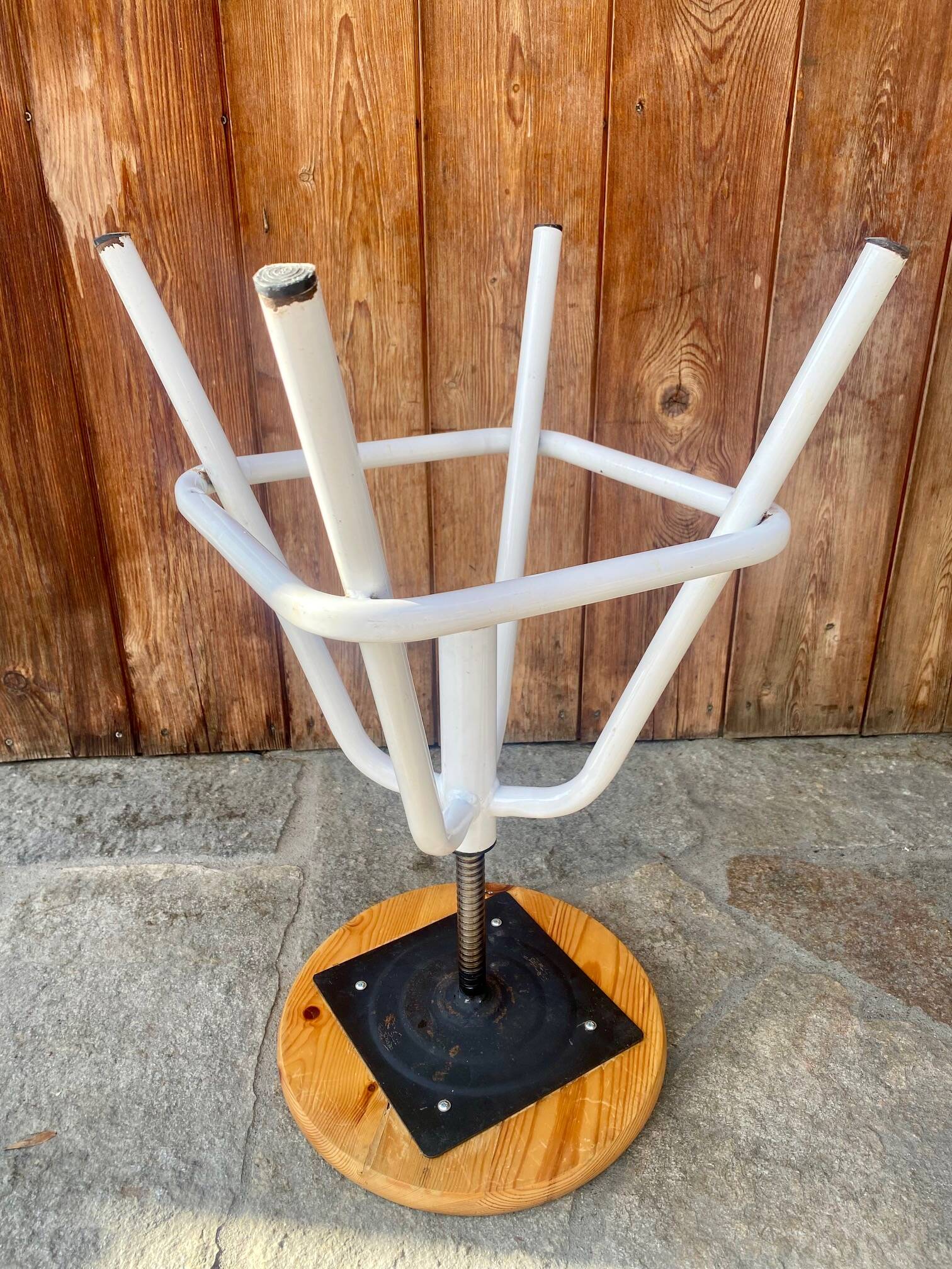 Vintage adjustable swivel stool