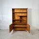 Bibliothèque/buffet vintage, noyer brillant, Bilea