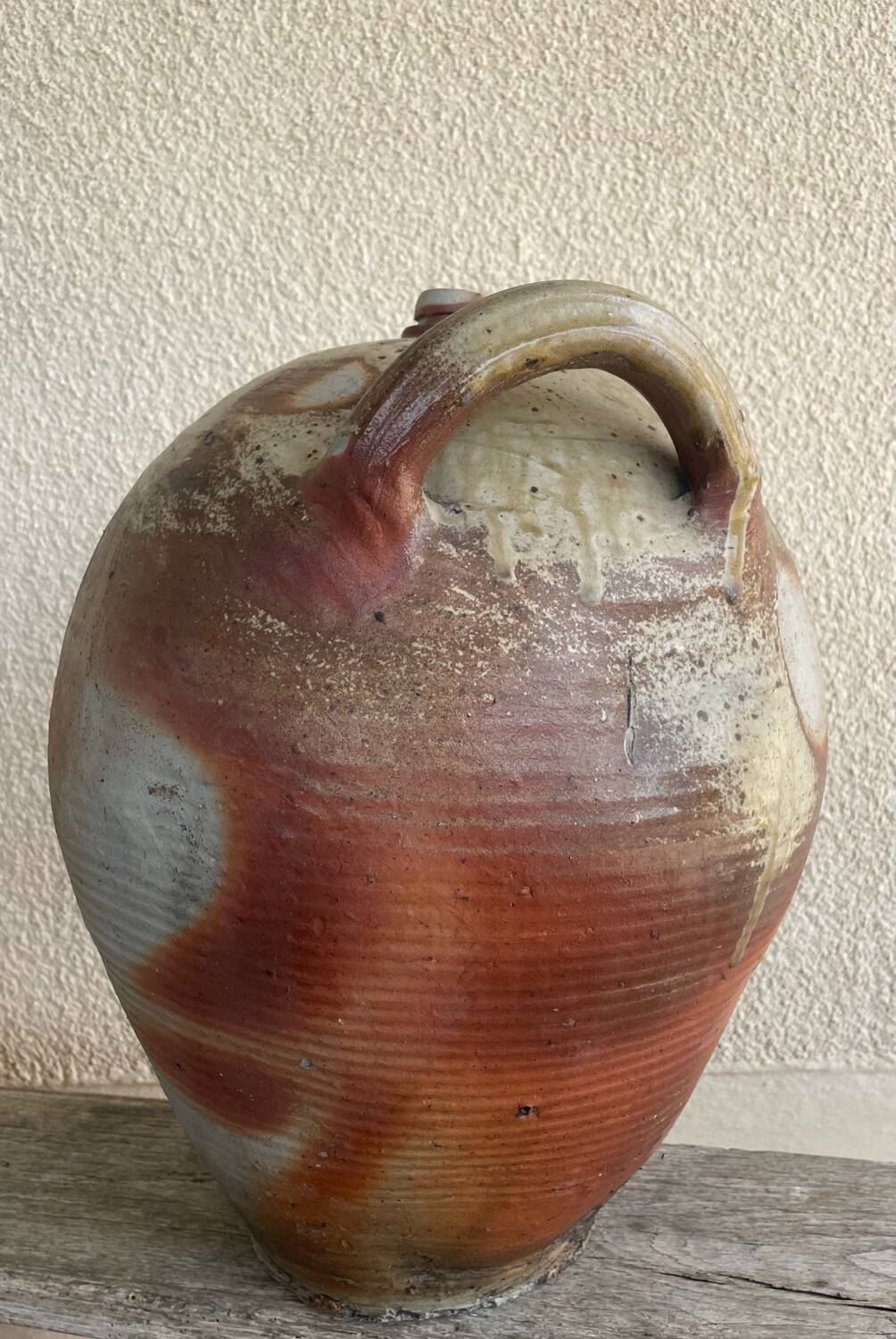 XXL Stoneware Jar Puisaye Antique 19th Century French Crafts